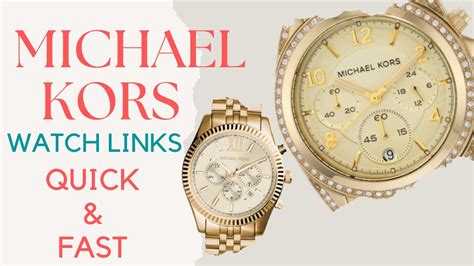 youtube removing links from michael kors watch band|michael kors watch band replacement.